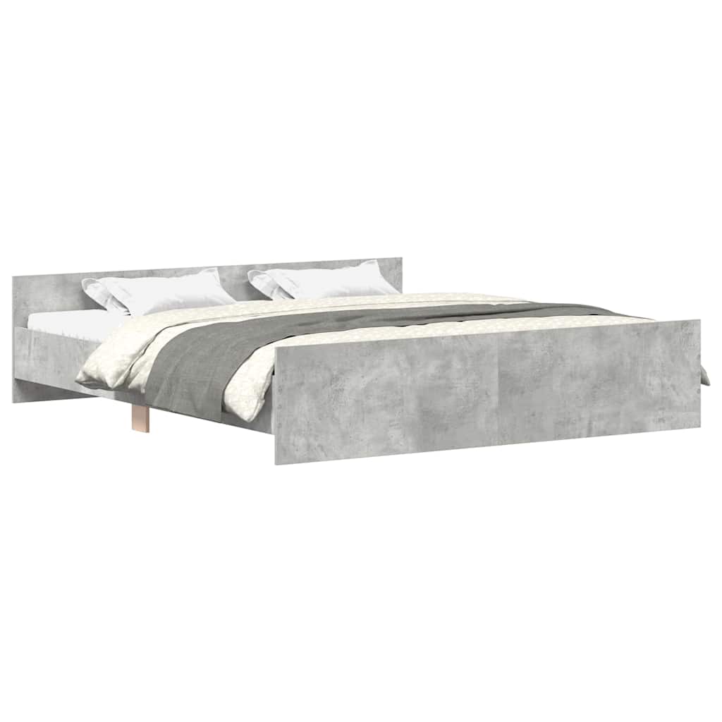 Modern Wooden Emperor Size 2m Bed Frame Base With Headboard & Footboard