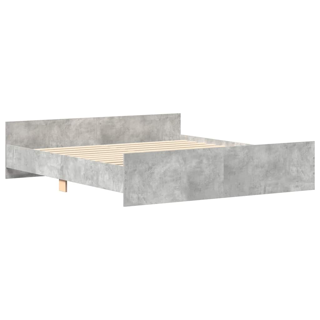 Modern Wooden Emperor Size 2m Bed Frame Base With Headboard & Footboard