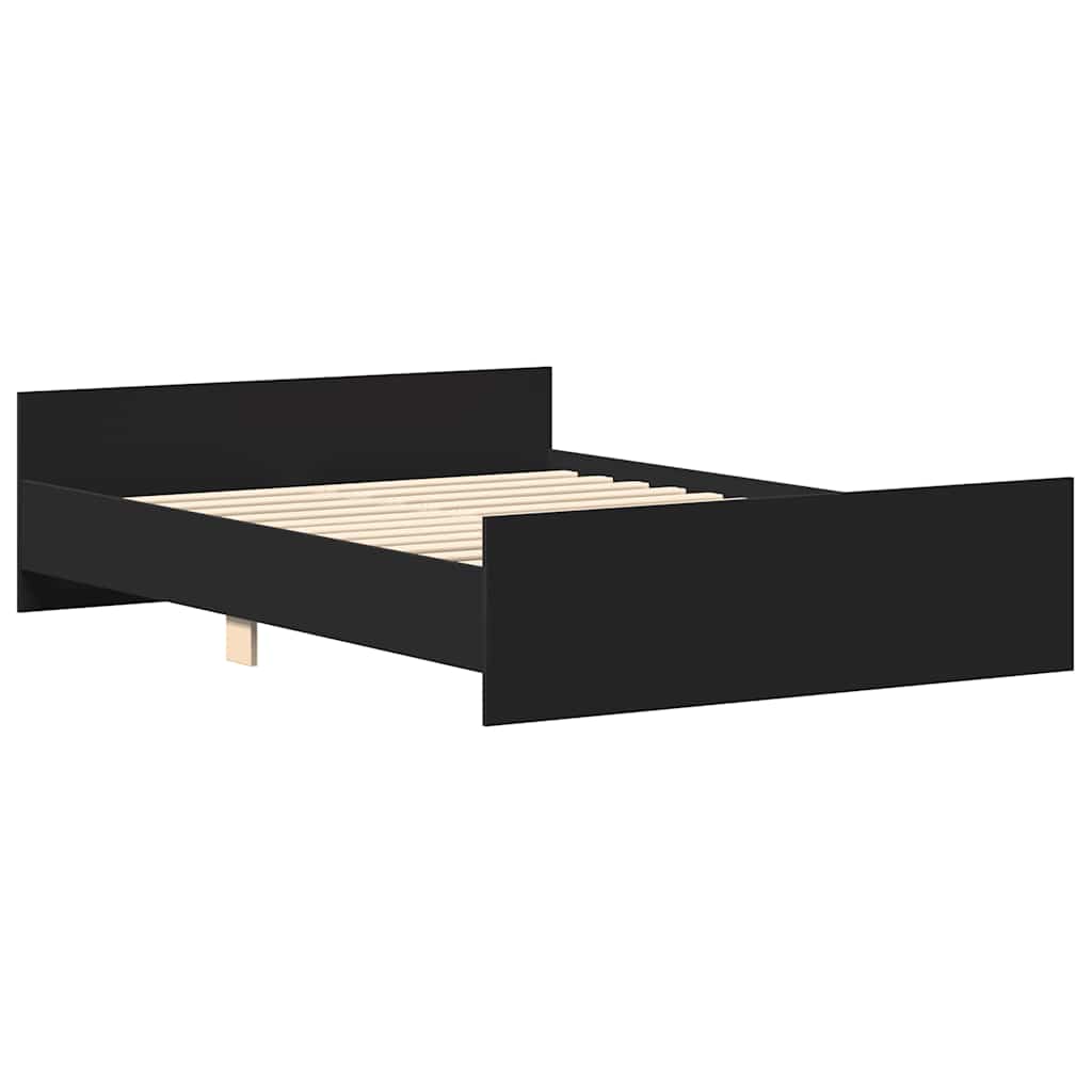 Bed Frame without Mattress Black 120x200 cm
