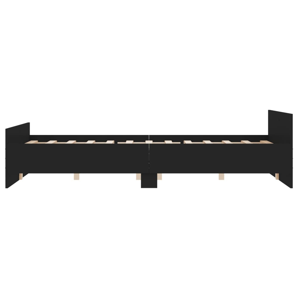 Bed Frame without Mattress Black 120x200 cm