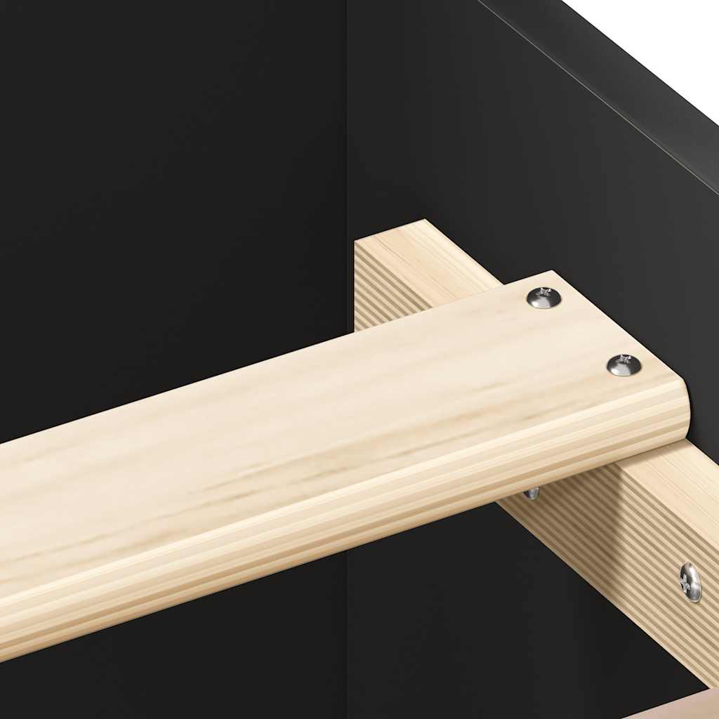 Bed Frame without Mattress Black 120x200 cm