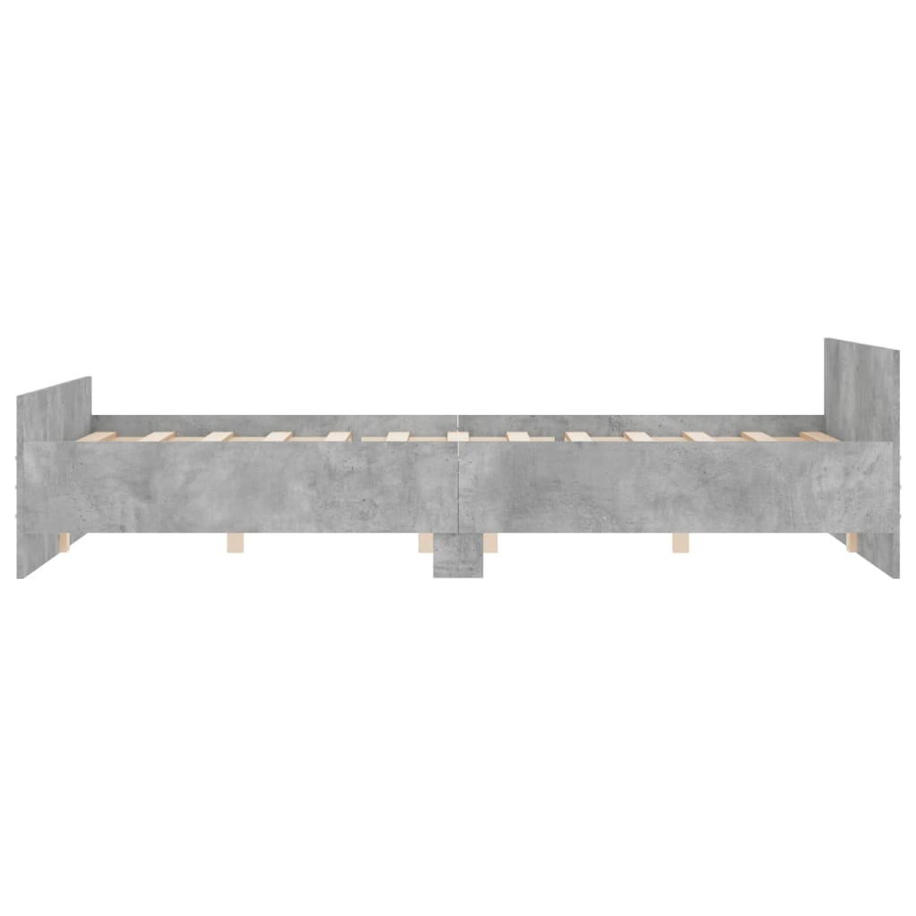 Bed Frame without Mattress Concrete Grey 120x200 cm