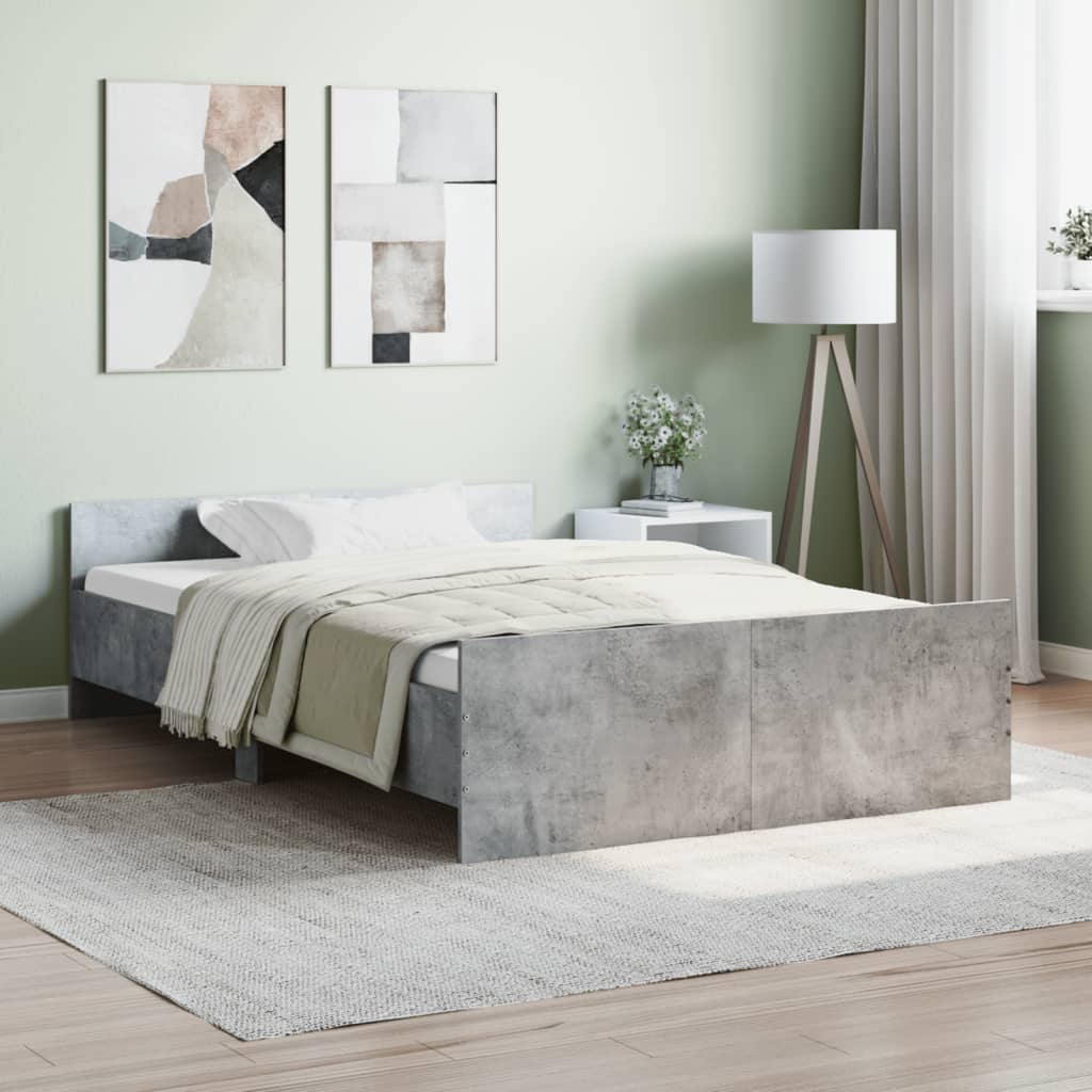Bed Frame without Mattress Concrete Grey 120x200 cm