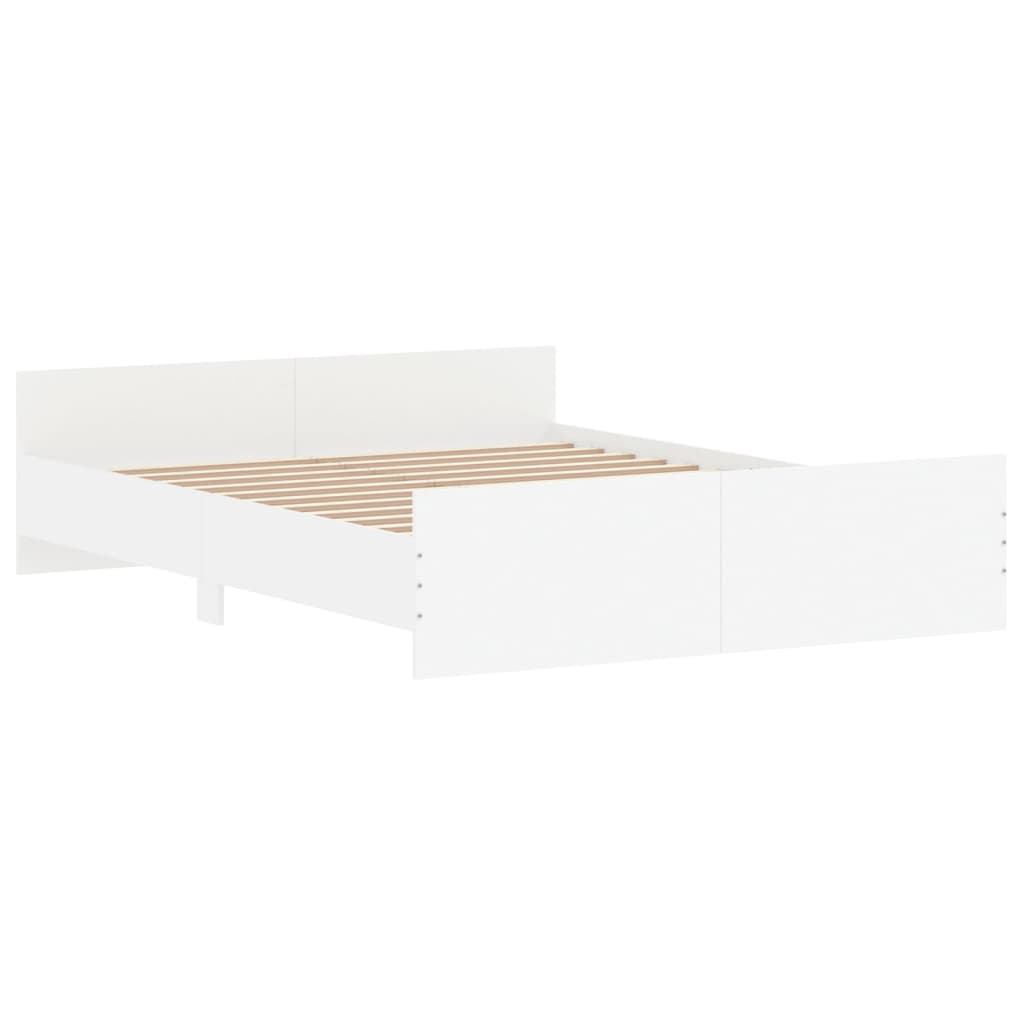 Bed Frame without Mattress White 140x200 cm