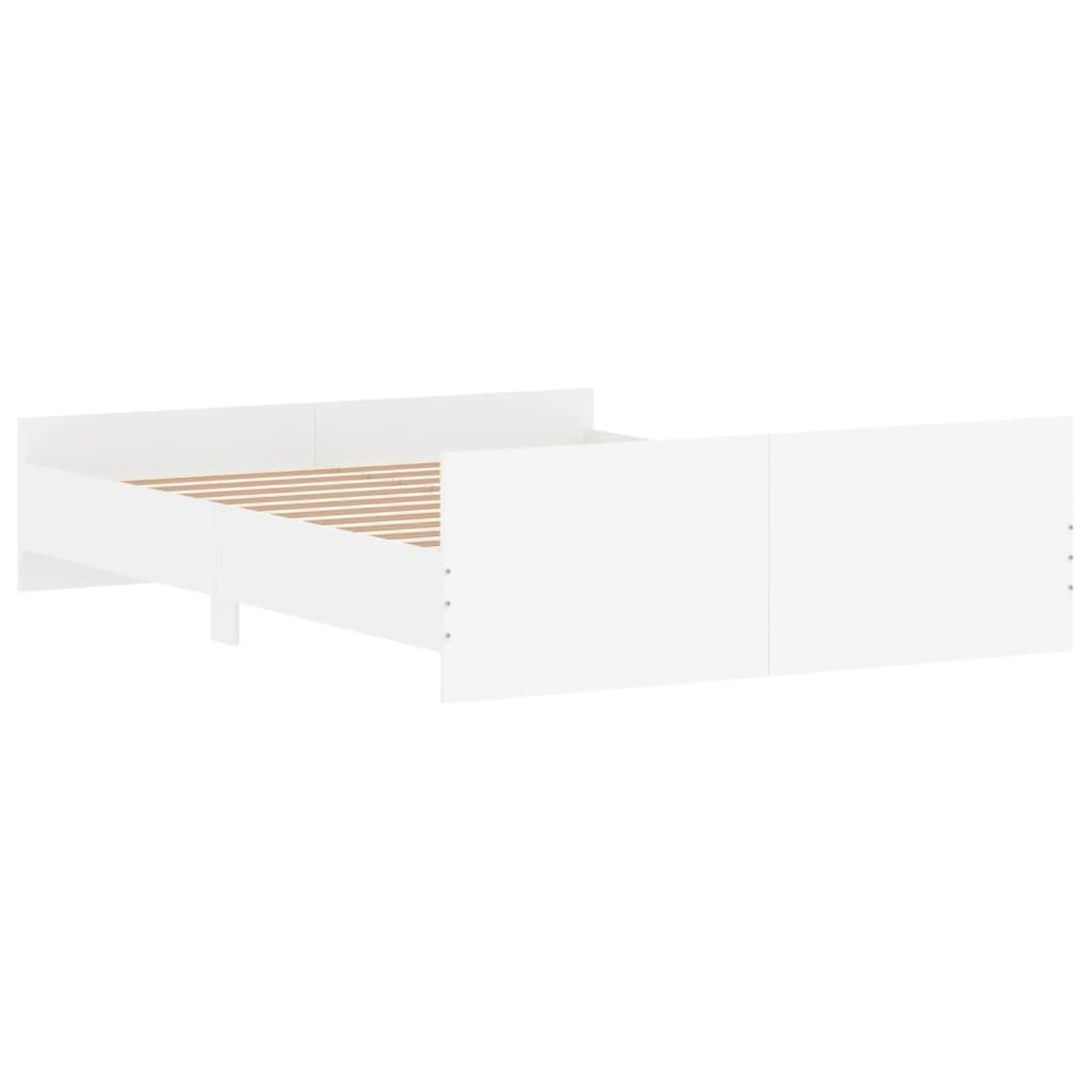 Bed Frame without Mattress White 140x200 cm