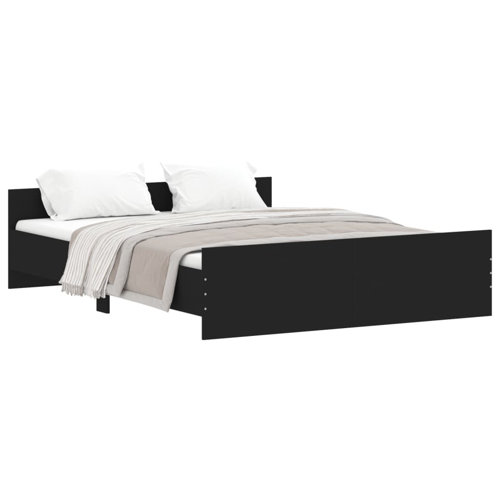 Bed Frame without Mattress Black 140x200 cm