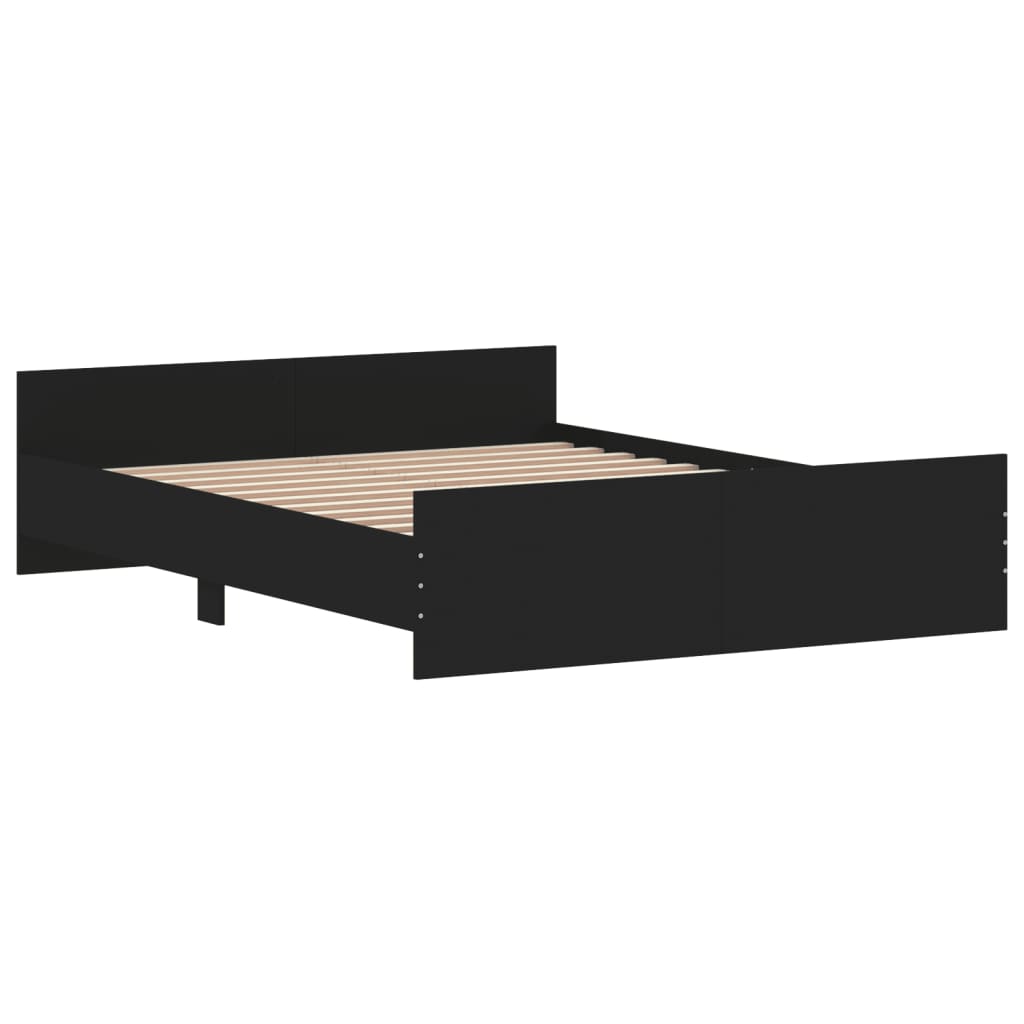 Bed Frame without Mattress Black 140x200 cm