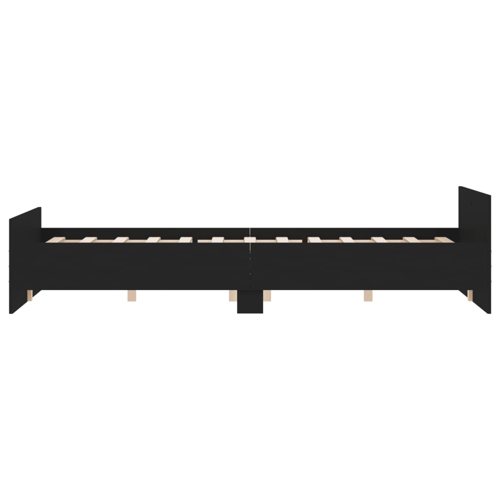 Bed Frame without Mattress Black 140x200 cm