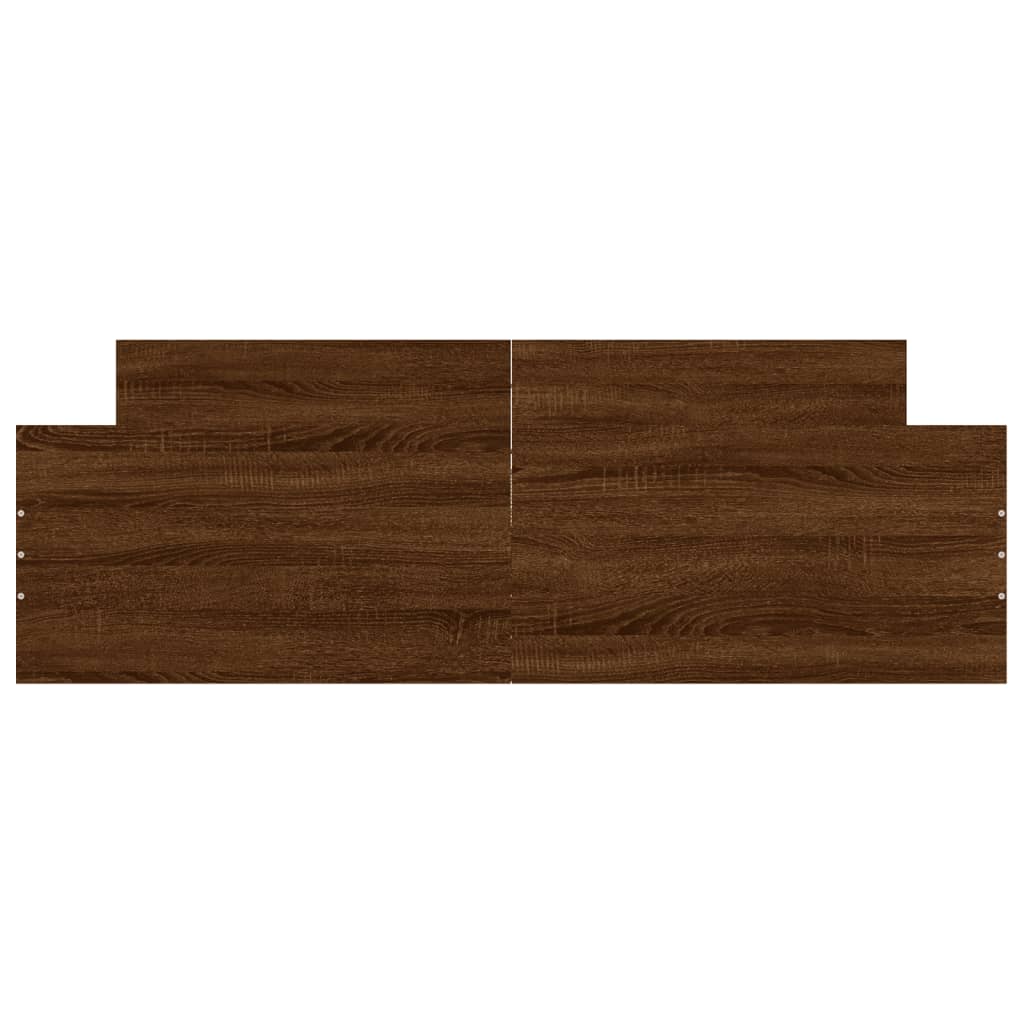 Bed Frame without Mattress Brown Oak 140x200 cm