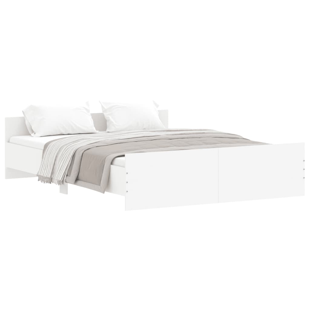 Modern Wooden King Size 150cm Bed Frame Base With Headboard & Footboard