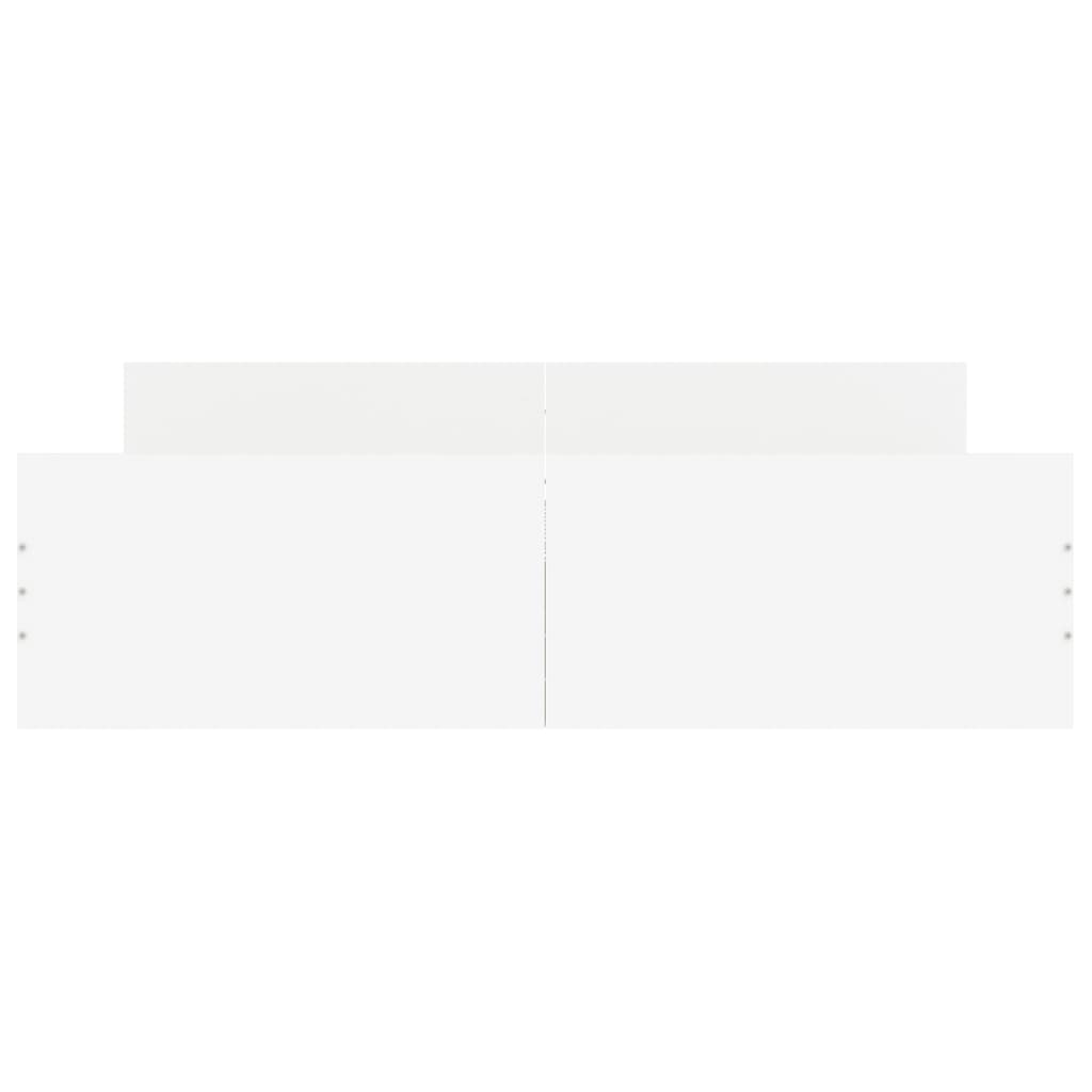 Bed Frame without Mattress White 150x200 cm King Size
