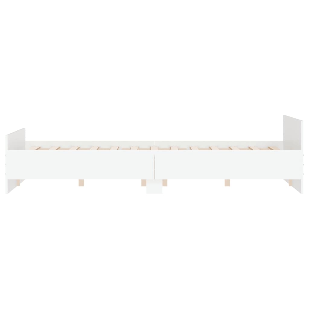 Bed Frame without Mattress White 150x200 cm King Size