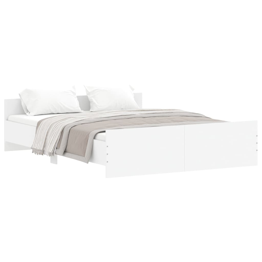 Modern Wooden Queen Size 160cm Bed Frame Base With Headboard & Footboard