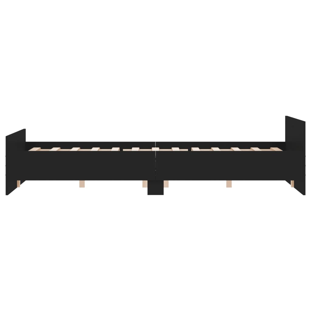 Modern Wooden Queen Size 160cm Bed Frame Base With Headboard & Footboard