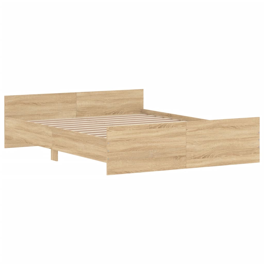 Modern Wooden Queen Size 160cm Bed Frame Base With Headboard & Footboard