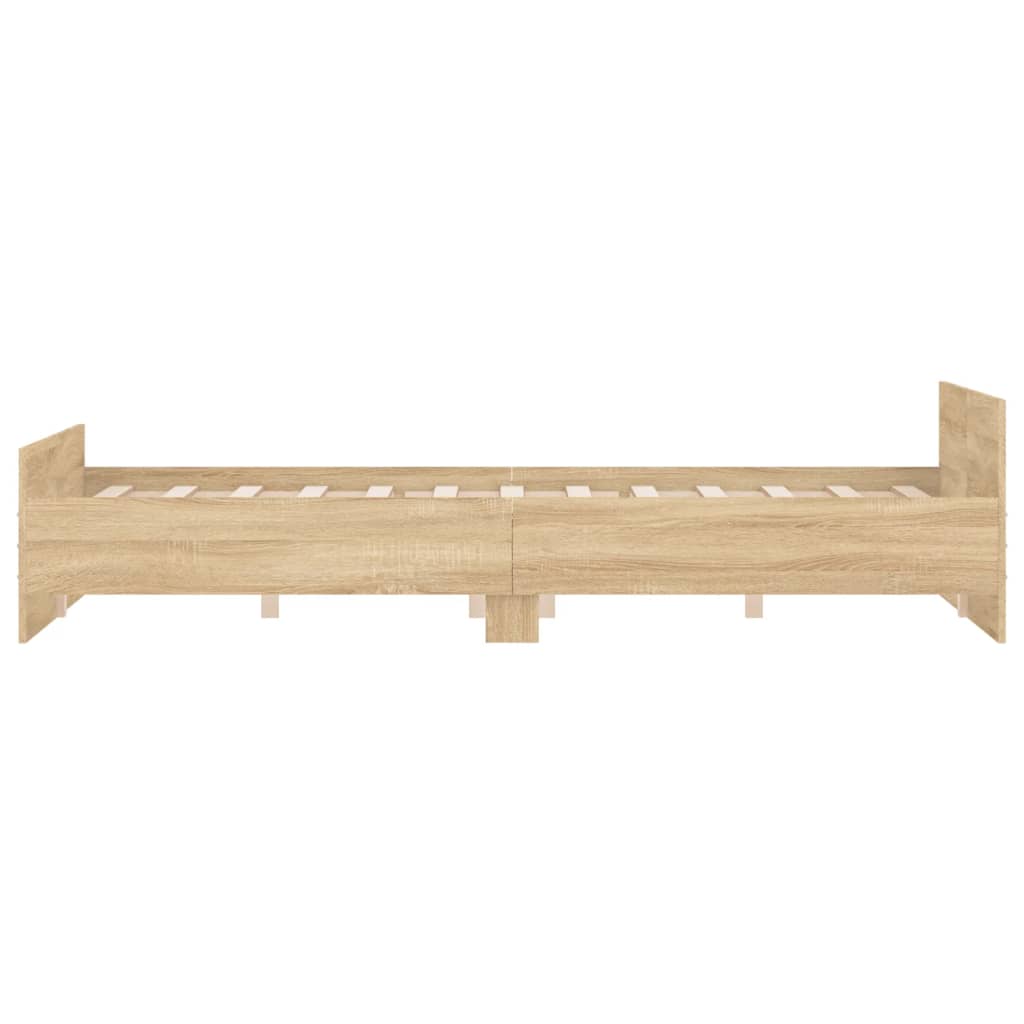 Bed Frame without Mattress Sonoma Oak 160x200 cm