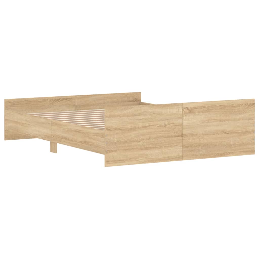Modern Wooden Queen Size 160cm Bed Frame Base With Headboard & Footboard