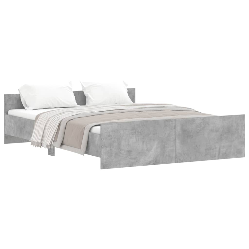 Modern Wooden Queen Size 160cm Bed Frame Base With Headboard & Footboard