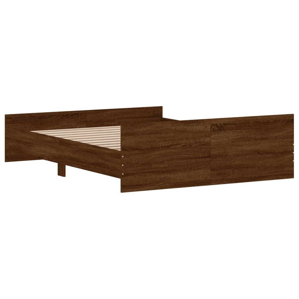 Modern Wooden Queen Size 160cm Bed Frame Base With Headboard & Footboard