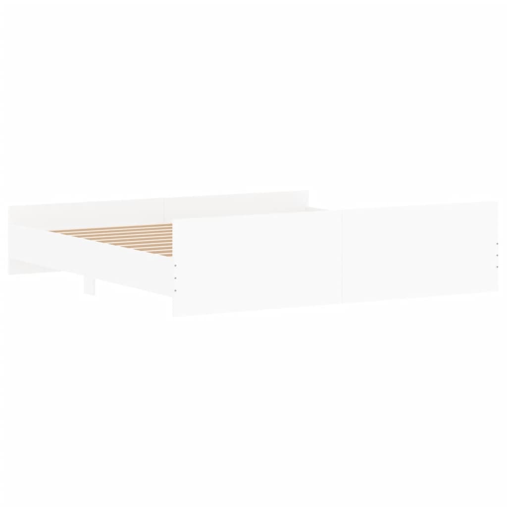 Bed Frame without Mattress White 180x200 cm Super King