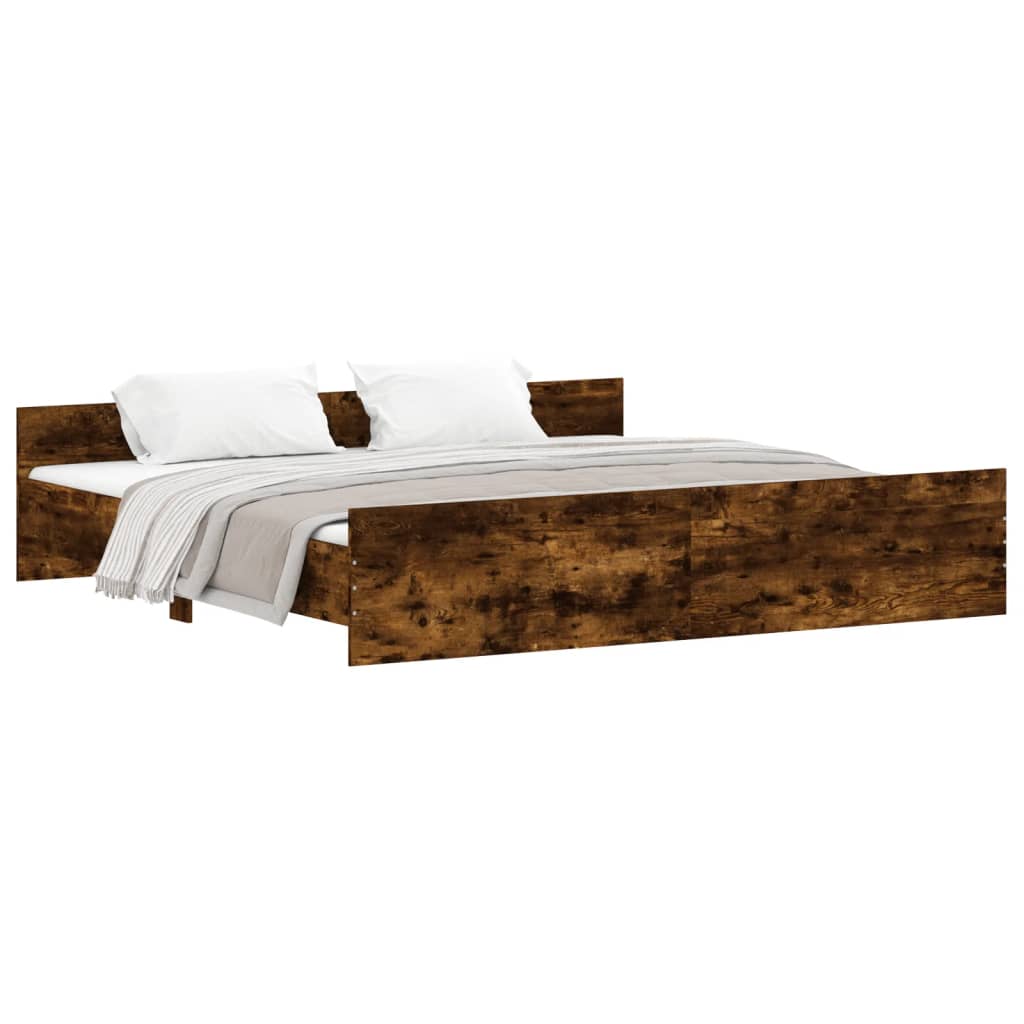 Modern Wooden Super King Size 180cm Bed Frame Base With Headboard & Footboard