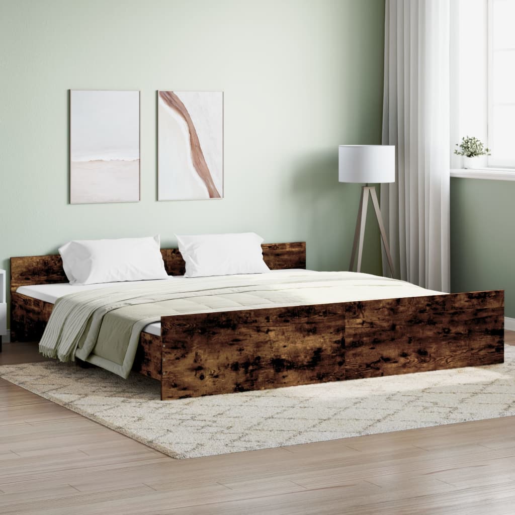 Modern Wooden Super King Size 180cm Bed Frame Base With Headboard & Footboard