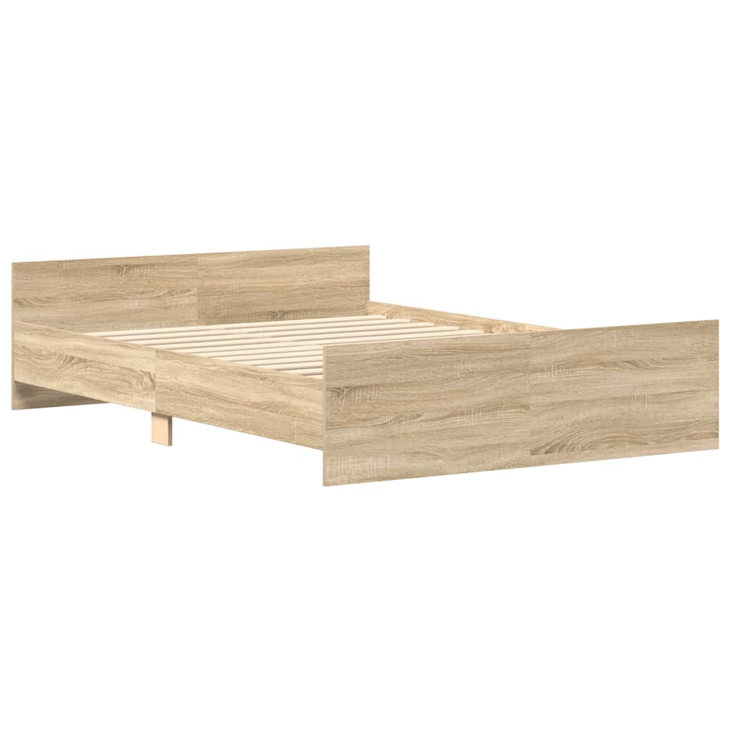 Bed Frame without Mattress Sonoma Oak 120x190 cm Small Double