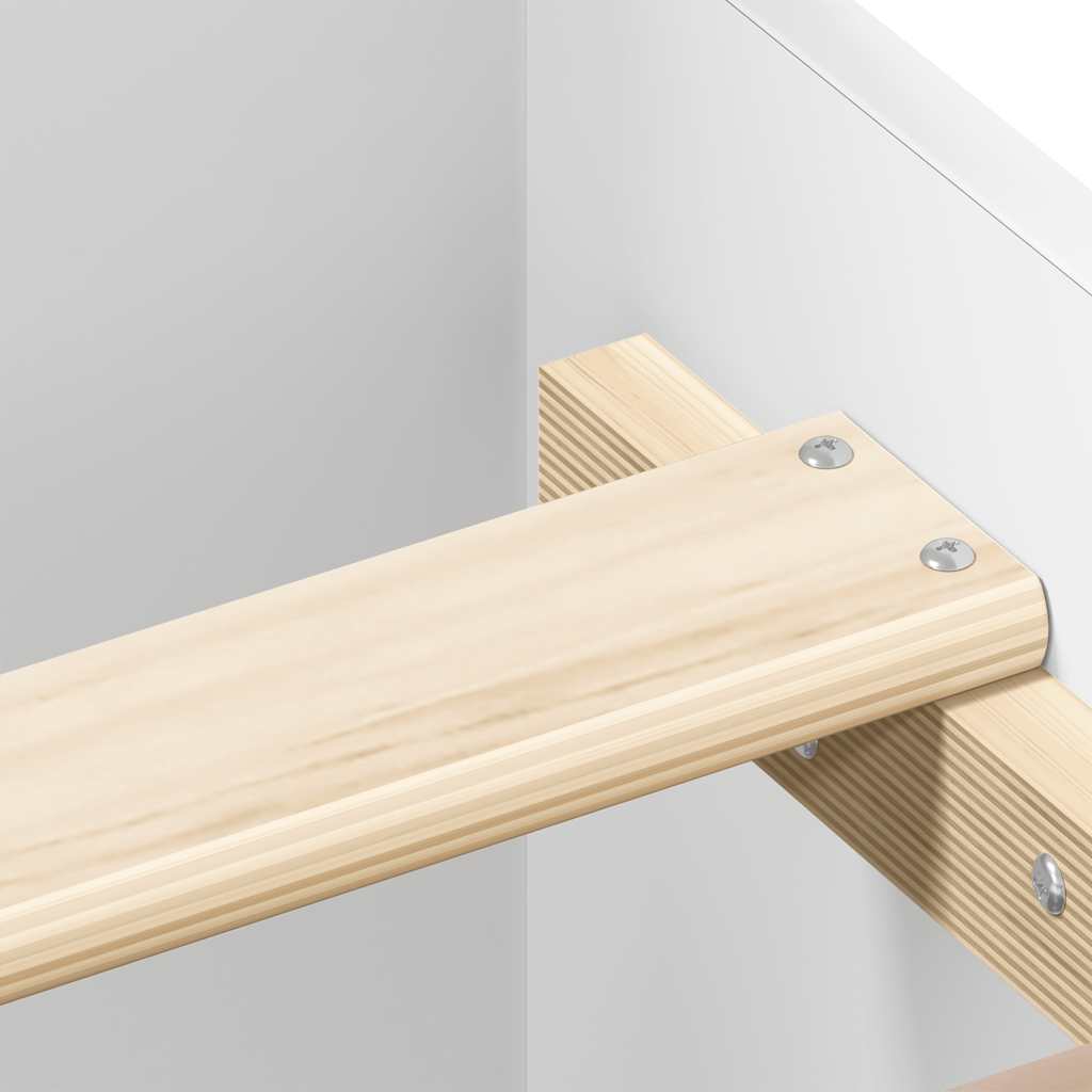 Bed Frame without Mattress White 140x190 cm