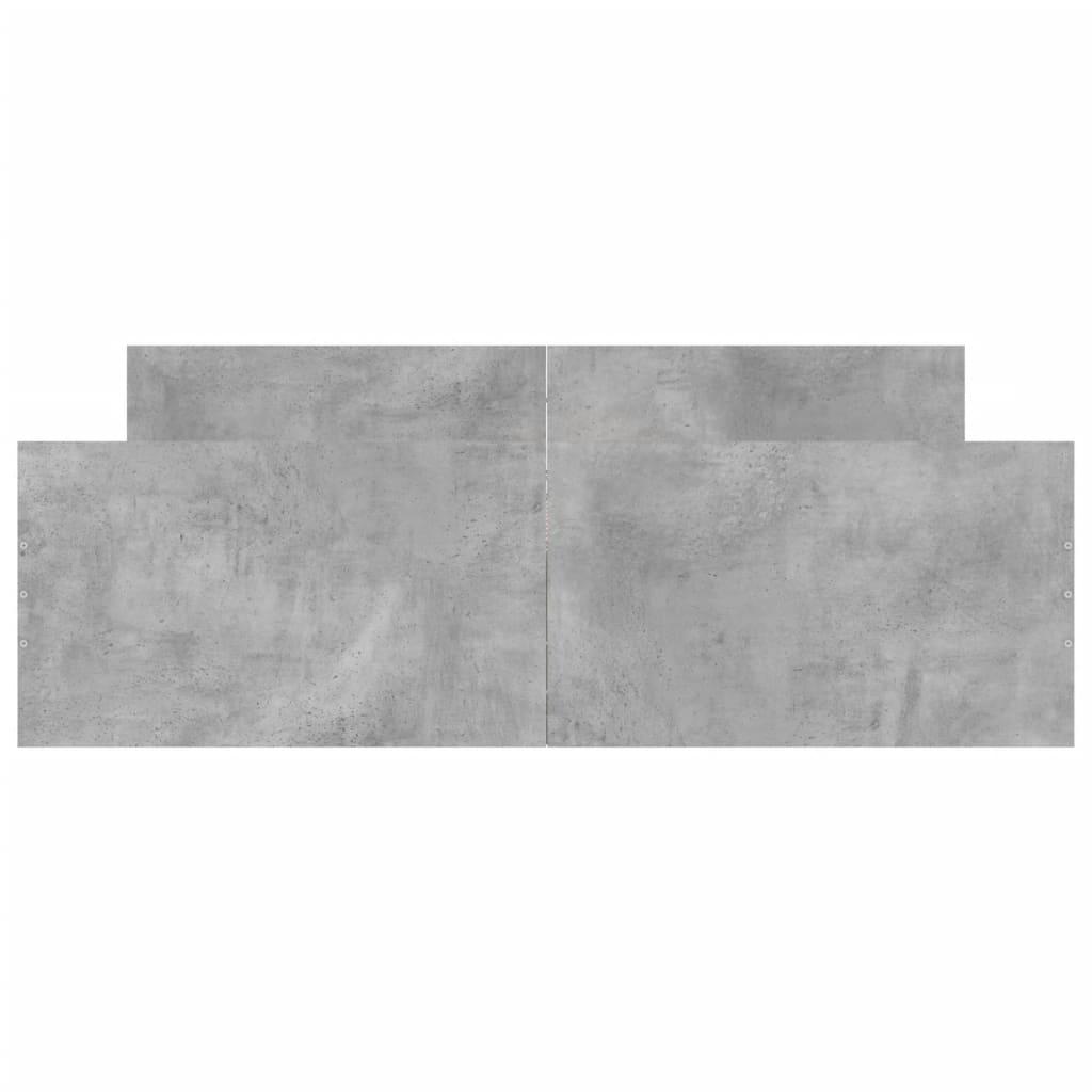 Bed Frame without Mattress Concrete Grey 140x190 cm