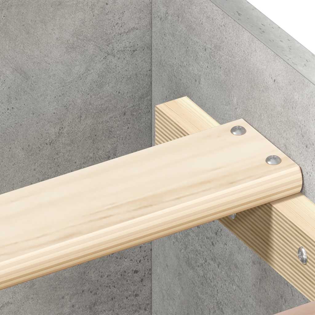 Bed Frame without Mattress Concrete Grey 140x190 cm