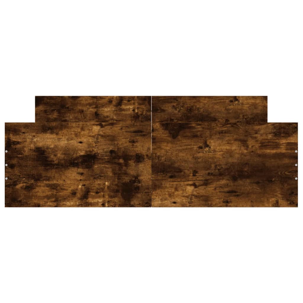 Bed Frame without Mattress Smoked Oak 140x190 cm