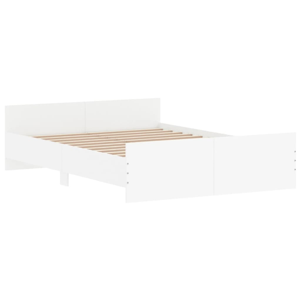 Modern Wooden Double Size 135cm Bed Frame Base With Headboard & Footboard