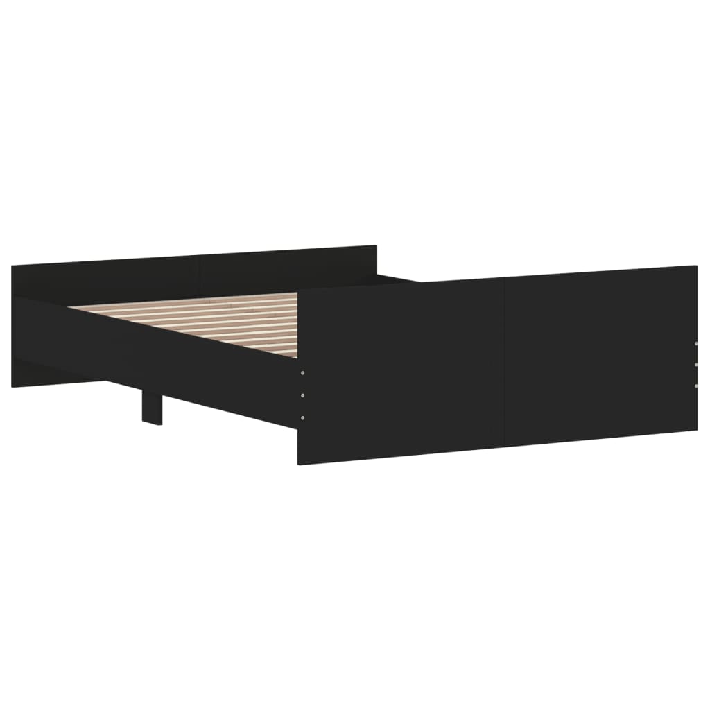 Bed Frame without Mattress Black 135x190 cm Double