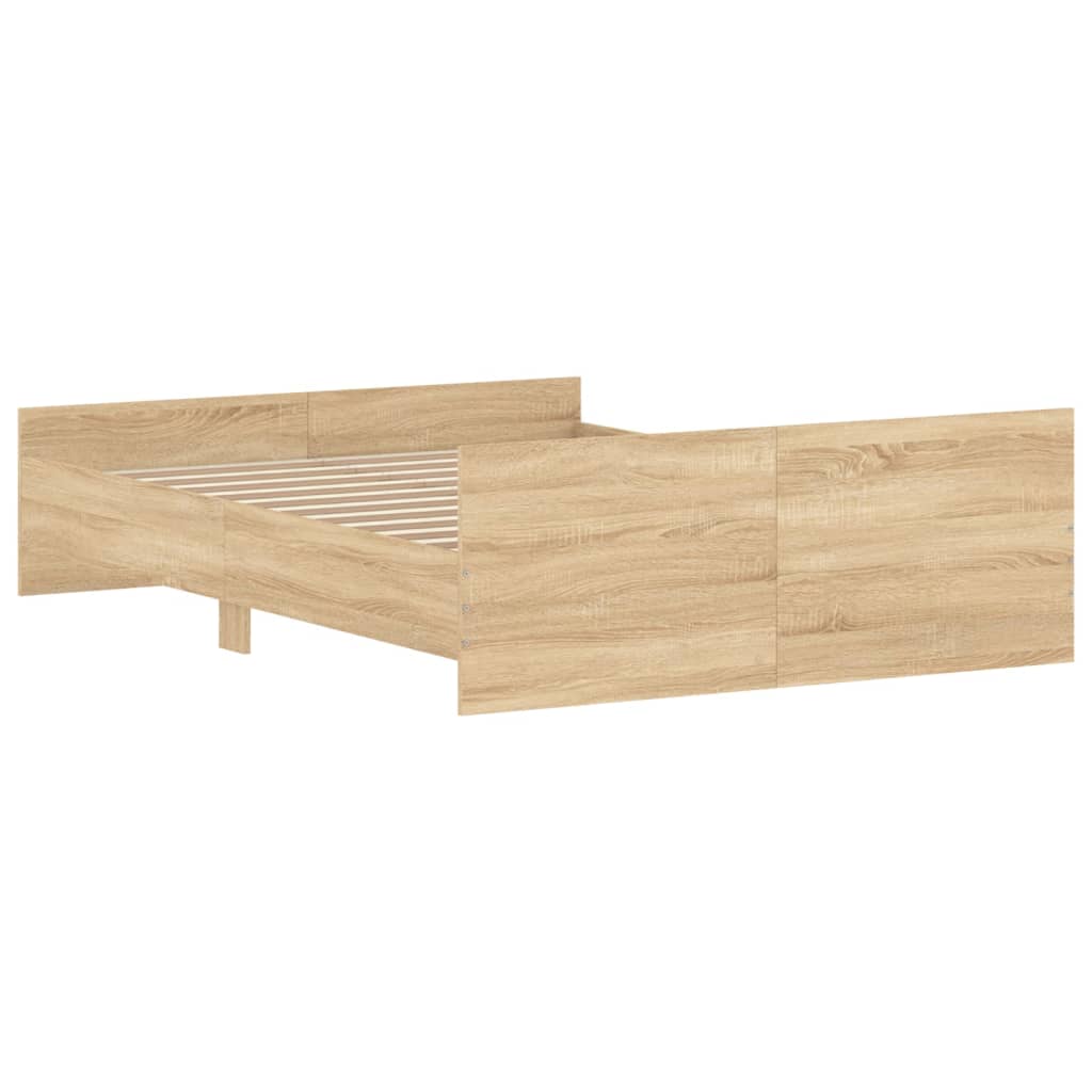 Modern Wooden Double Size 135cm Bed Frame Base With Headboard & Footboard