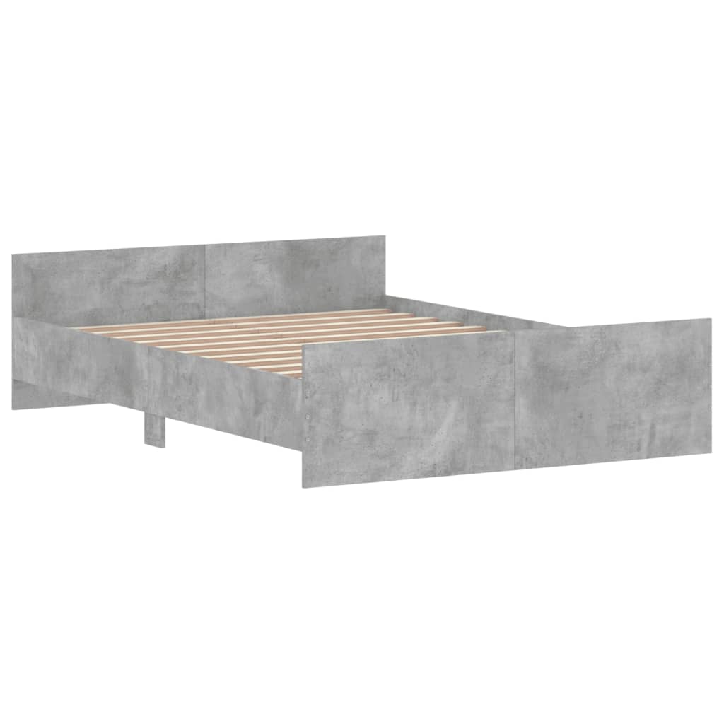 Modern Wooden Double Size 135cm Bed Frame Base With Headboard & Footboard