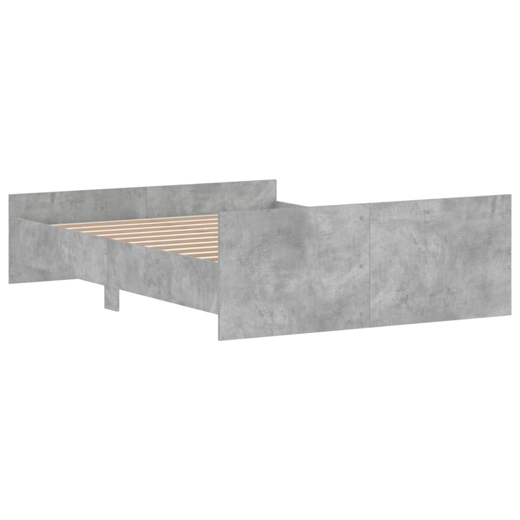 Modern Wooden Double Size 135cm Bed Frame Base With Headboard & Footboard