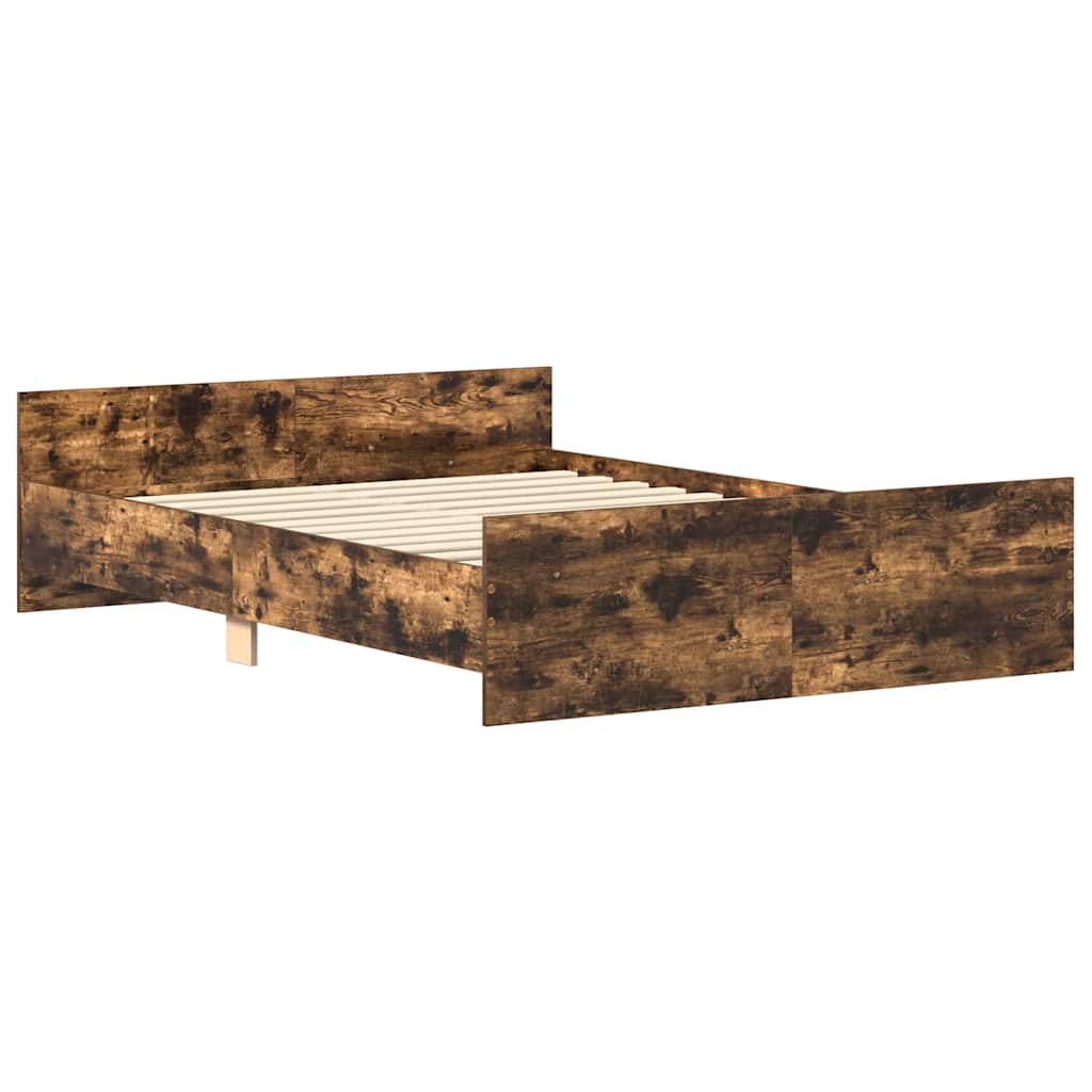 Modern Wooden Double Size 135cm Bed Frame Base With Headboard & Footboard