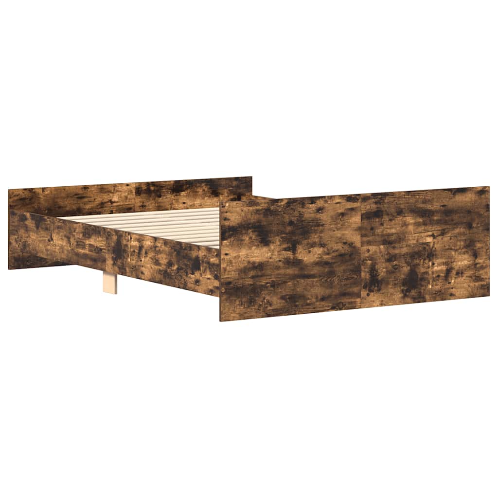Modern Wooden Double Size 135cm Bed Frame Base With Headboard & Footboard