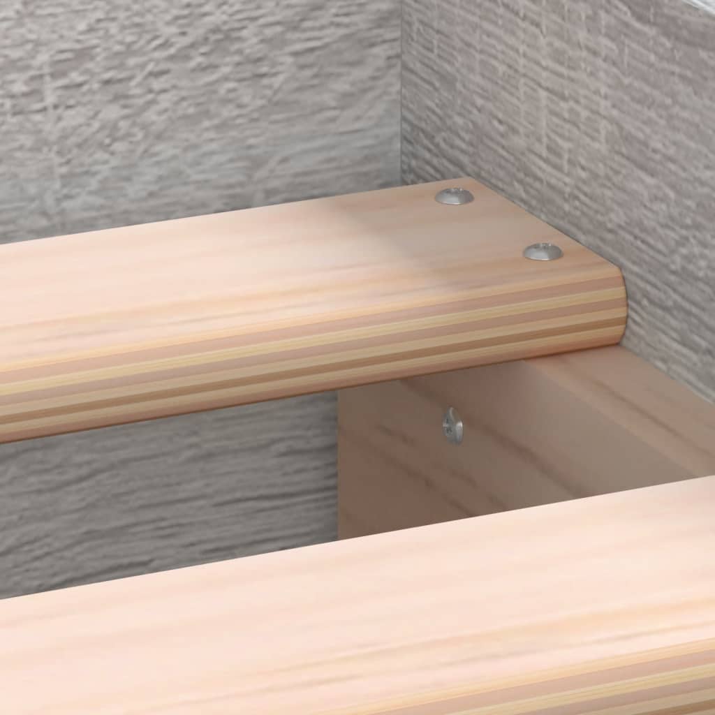 Bed Frame without Mattress Grey Sonoma 90x200 cm