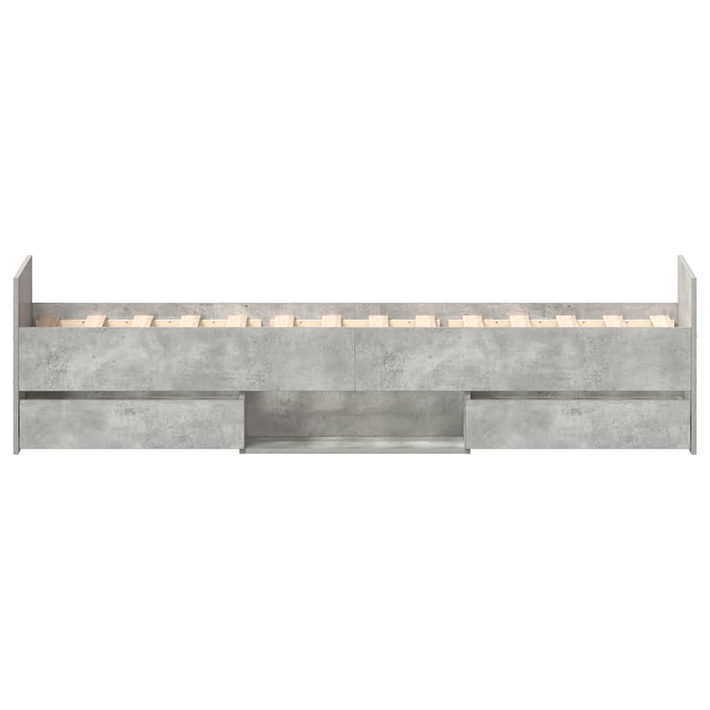 Modern Wooden Single Size 90cm Bed Frame Base With Storage Drawers Wood Beds