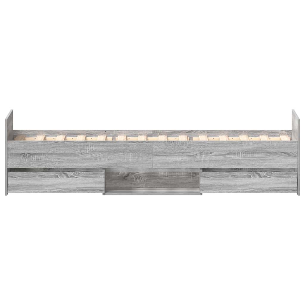 Modern Wooden Single Size 90cm Bed Frame Base With Storage Drawers Wood Beds