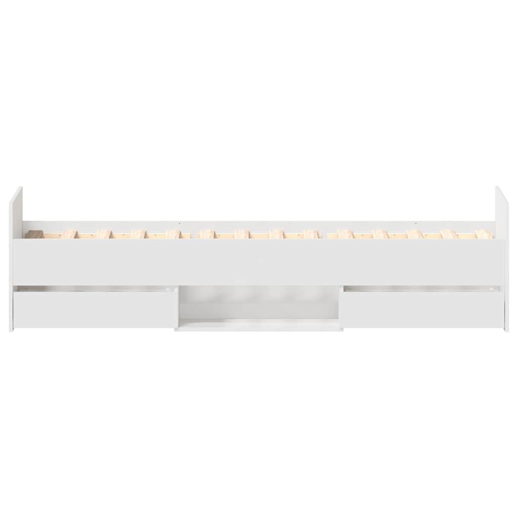 Bed Frame without Mattress White 75x190 cm Small Single
