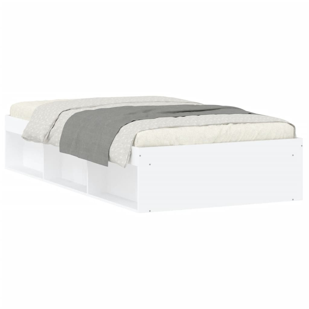 Bed Frame without Mattress White 100x200 cm