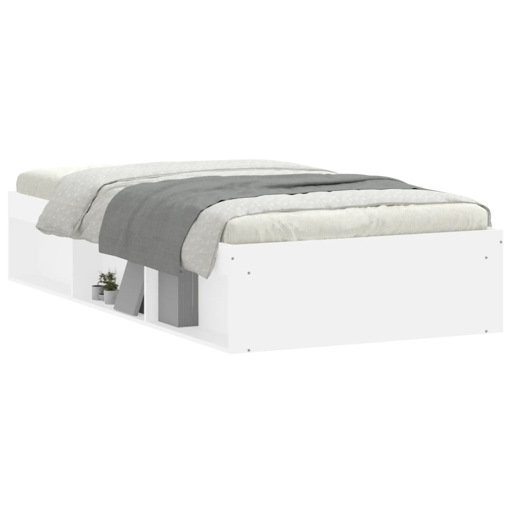 Bed Frame without Mattress White 100x200 cm