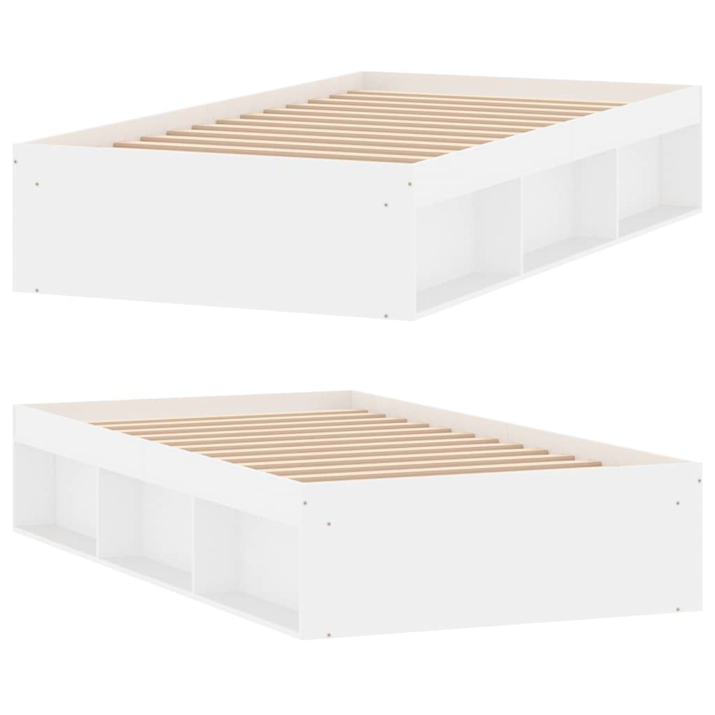 Bed Frame without Mattress White 100x200 cm