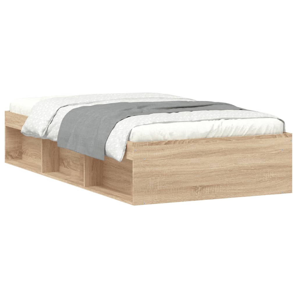 Bed Frame without Mattress Sonoma Oak 90x190 cm Single