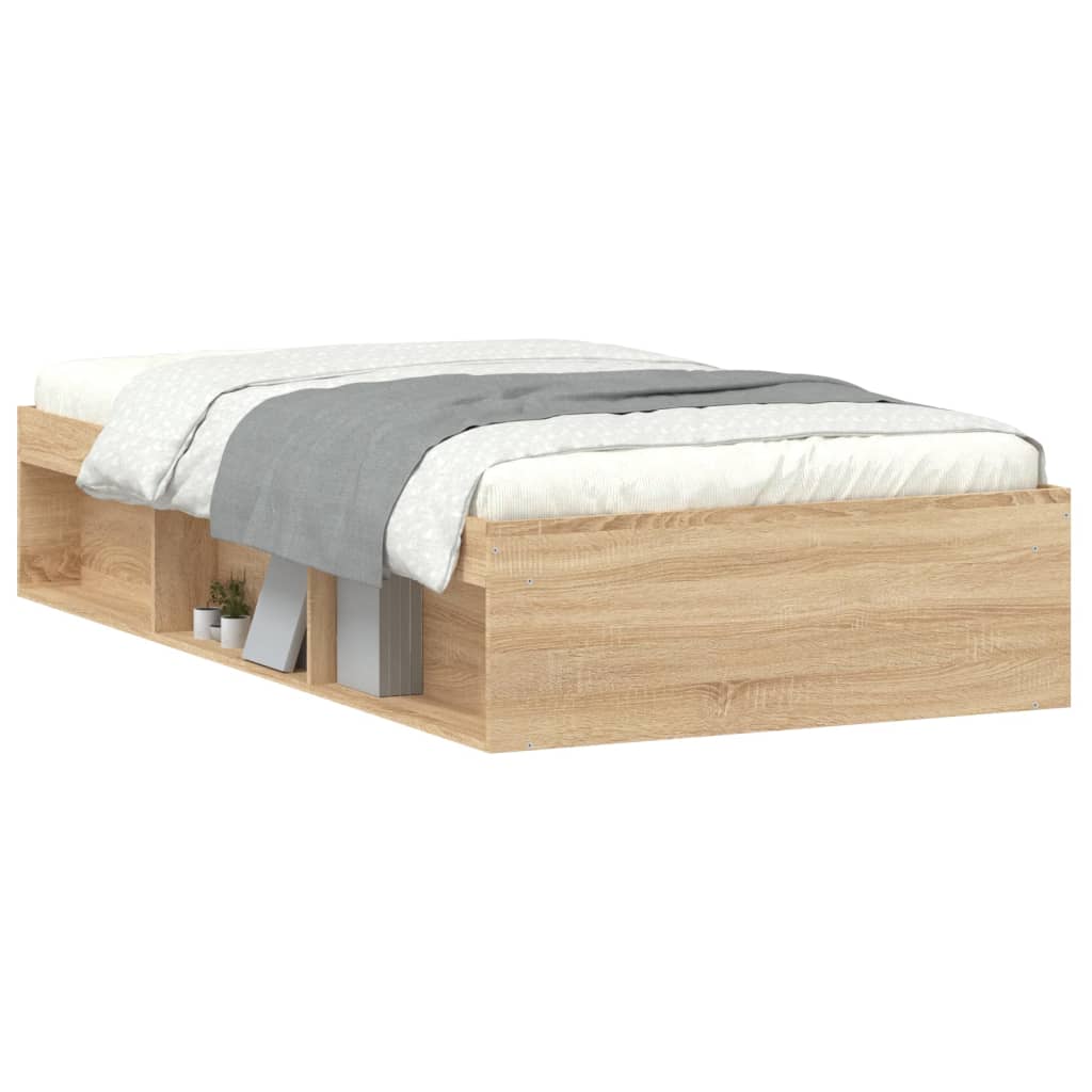 Bed Frame without Mattress Sonoma Oak 90x190 cm Single