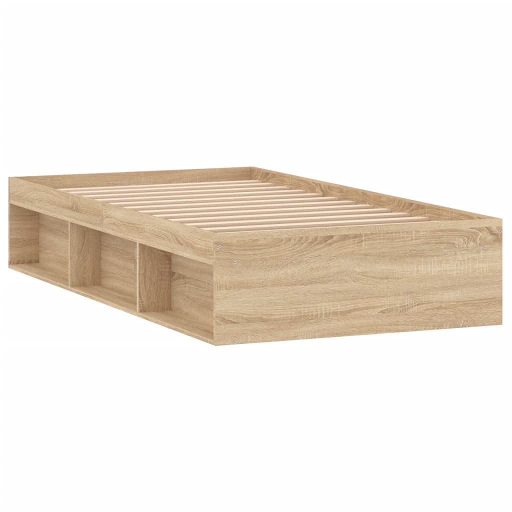 Bed Frame without Mattress Sonoma Oak 90x190 cm Single