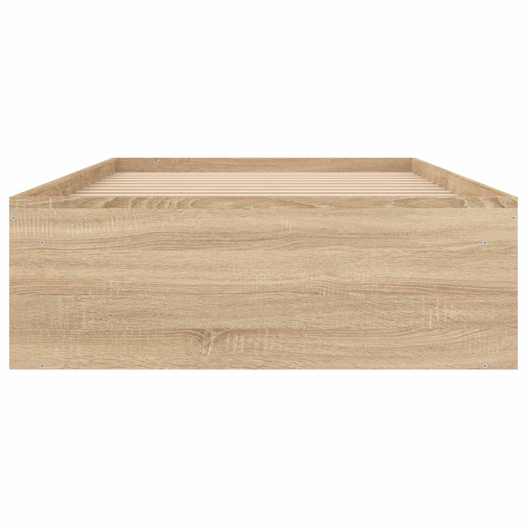 Bed Frame without Mattress Sonoma Oak 90x190 cm Single
