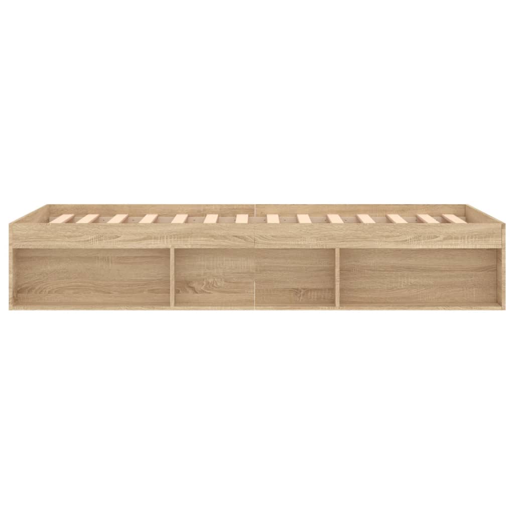 Bed Frame without Mattress Sonoma Oak 90x190 cm Single